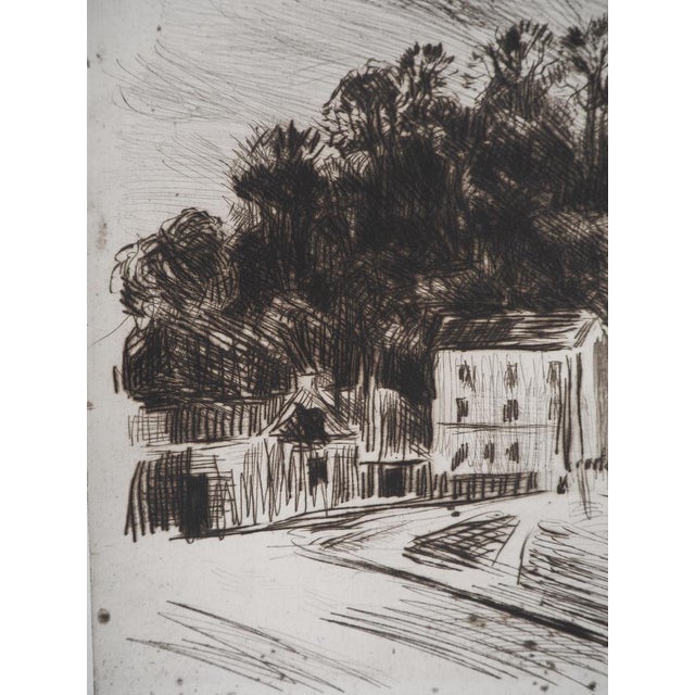Maximilien Luce, Country Landscape (Bessy-sur-Cure), 1900, Original Signed Etching For Sale - Image 5 of 7