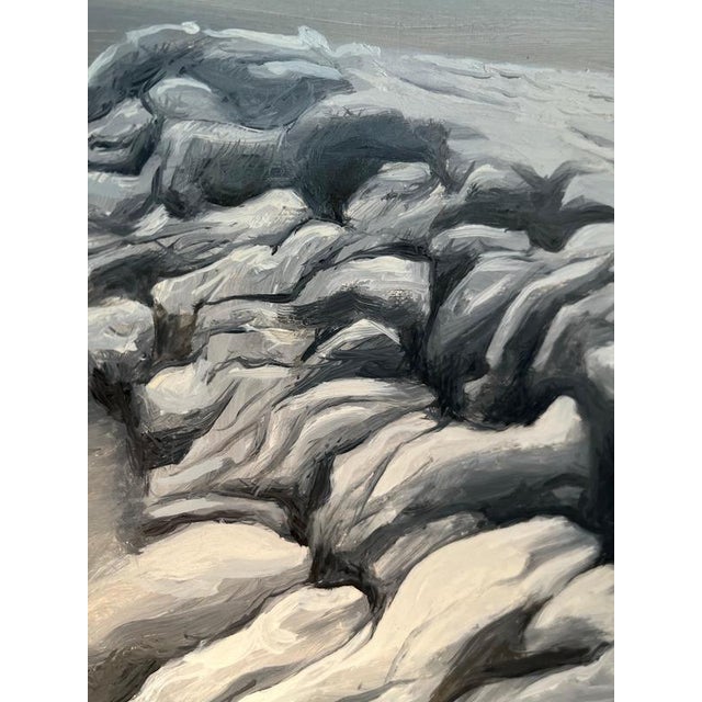 1970s Claude Sauthier, Hillside of Cologny in the Fog, Oil on Wood, 1970s For Sale - Image 5 of 11