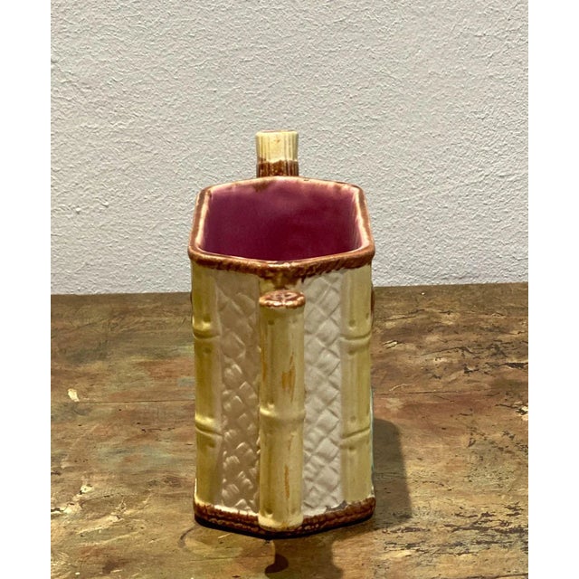 Antique Majolica Tea Pot For Sale - Image 4 of 6