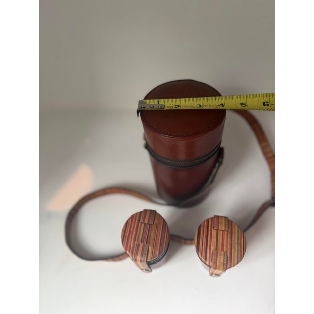 2000 - 2009 Vintage Paul Smith Leather Travel Cocktail Set With Stainless Cups & Flask - 13 pcs For Sale - Image 5 of 12