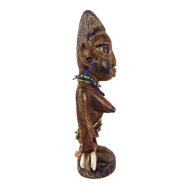 Early 20th Century Yoruba Ibeji Female Miniature 10 inch Figure Nigeria For Sale