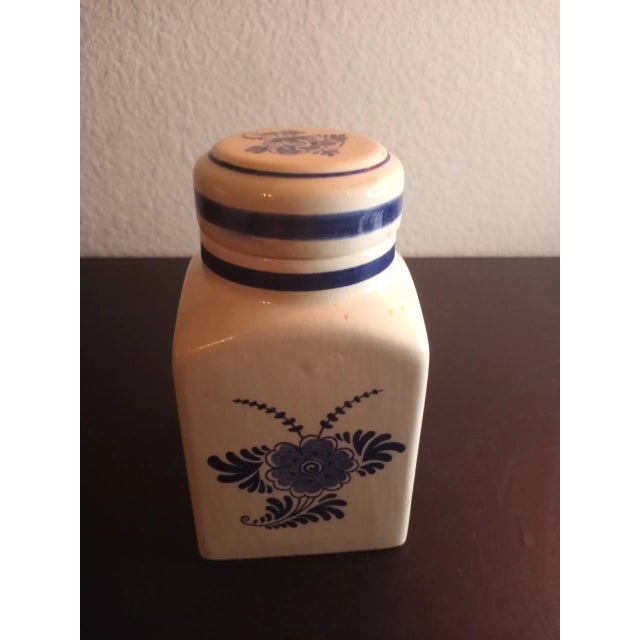 1970s 1970s Hand Painted Delft Holland Canister Jar For Sale - Image 5 of 9