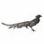 Vintage mid century Italian Alpaca silverplate table, mantle, bookcase display pheasants. Minor tarnish. 2” w x 14” d....