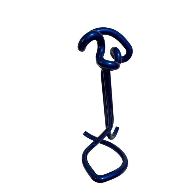 Navy Blue Bruce White, Large Abstract Sculpture Bruce White Outdoor Suitable Steel with Enamel Painting, c.1980's For Sale - Image 8 of 12