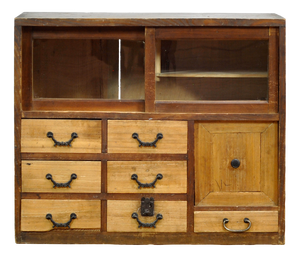 Vintage Japanese Cabinet in Glass, 1930