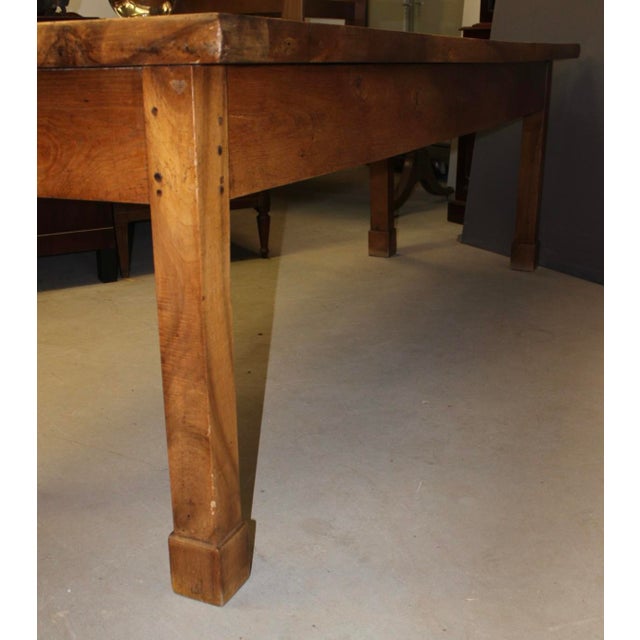 Antique Farmhouse Table in Walnut, 1800s For Sale - Image 11 of 14