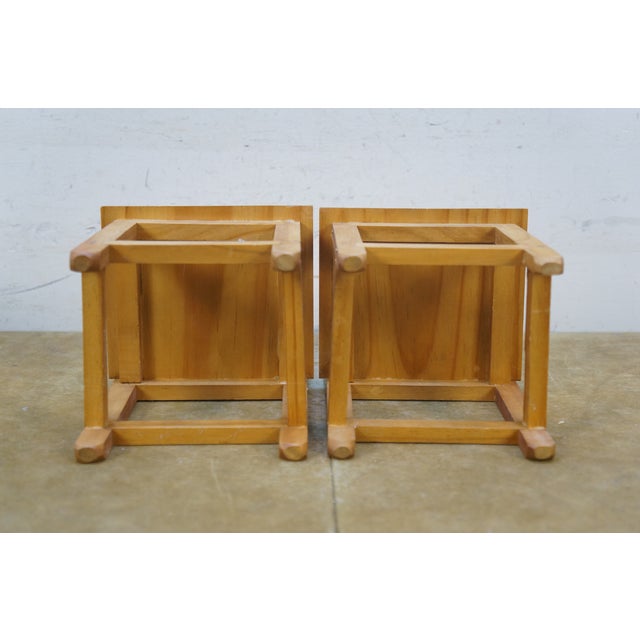 Mid 20th Century 3pc Doll Sized Salesman Sample Drop Leaf Table & Hearts Chairs Mexico 15" For Sale - Image 16 of 17