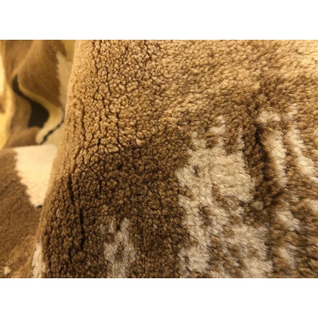 Brown and Beige Turkish Hand Knotted Wool Rug, 1970s For Sale - Image 10 of 15