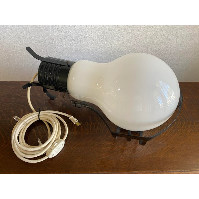 Metal Monumental Pop Art Light Bulb Floor Lamp in the Style of Ingo Maurer For Sale - Image 7 of 10