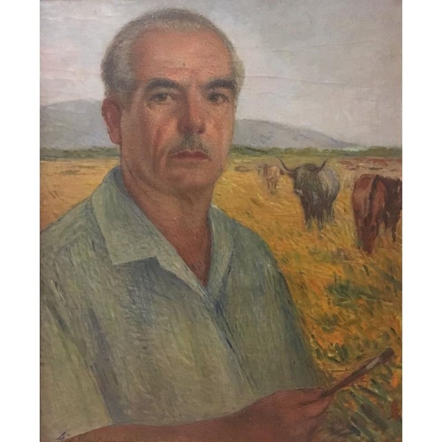 Giovanni Malesci Self-portrait, 1950 oil on plywood 60,5x50 cm The work is signed by the artist in the left bottom. This...