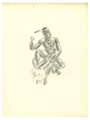 Emmanuel Gondouin, Musician, Original Lithograph, 1930s