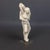 Wonderful vintage decorative sculpture, made of white ceramic on a glass base, depiction of a man and woman in love,...
