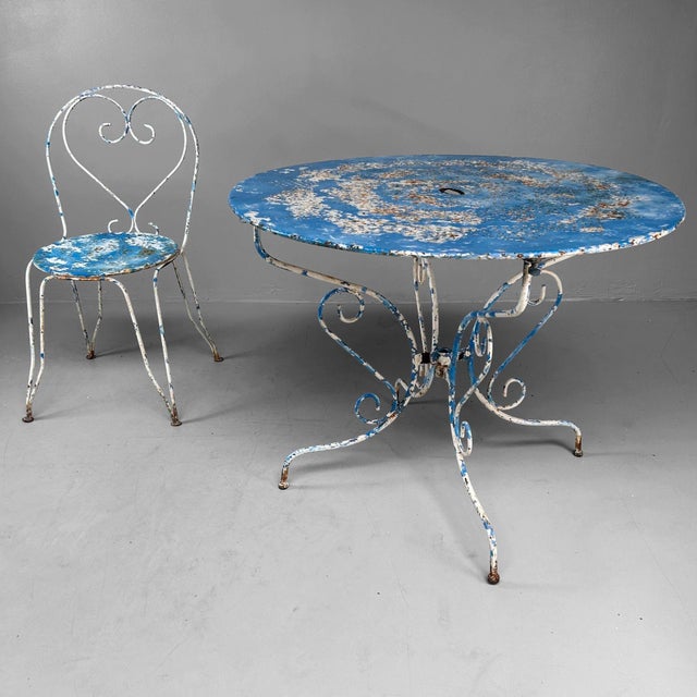 French Garden Table and Chairs, 1950s-1960s, Set of 10 For Sale - Image 11 of 18