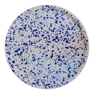 Splatter Birchwood Tray in Cobalt For Sale