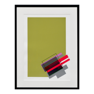 "Legato 2" - Chartreuse Abstract Geometric Screen Print by Michael Hale