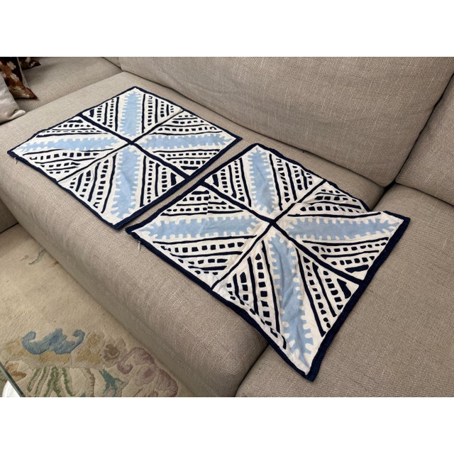 Coastal Serena & Lily Sienna Large Tile Throw Pillow Cases, Pair For Sale - Image 3 of 12