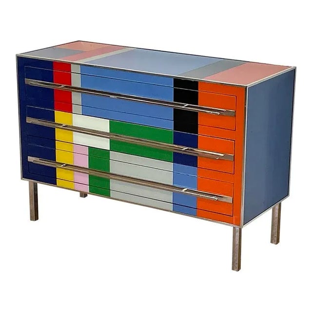 Three Drawers in Multicolored Glass, 1980s For Sale - Image 6 of 9