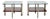 Mid 20th Century Pair of Bernhardt Contemporary Glass & Brushed Aluminum End Tables For Sale