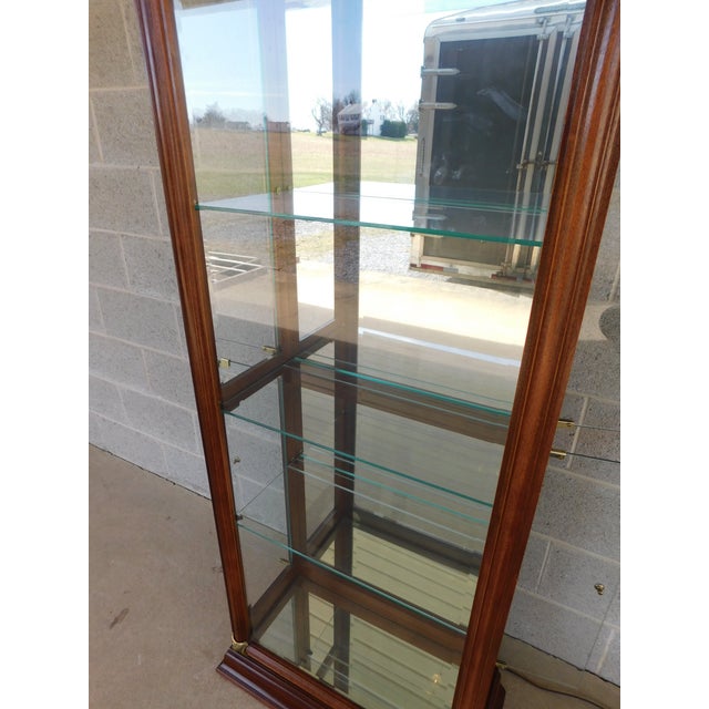 Pulsaski Cherry Curio Lighted Display Cabinet 28"w For Sale - Image 10 of 15