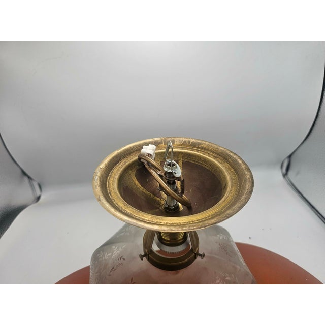 Brass Ceiling Lamp, 1890s For Sale - Image 5 of 8