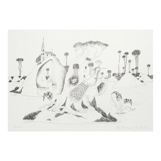 Tomislav Petranovic- Rvat, Fictional Panorama, Lithograph, Late 20th Century For Sale