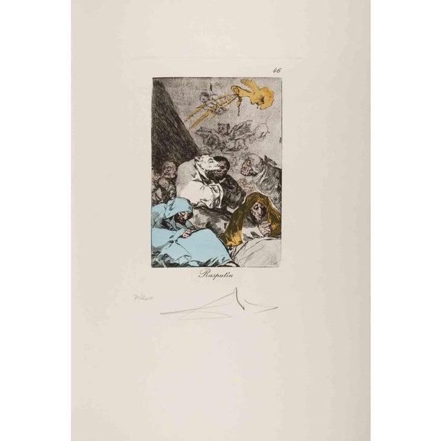 Salvador Dalí­, Rasputin Etching Edition 70/200, 1977, Etching For Sale - Image 3 of 3