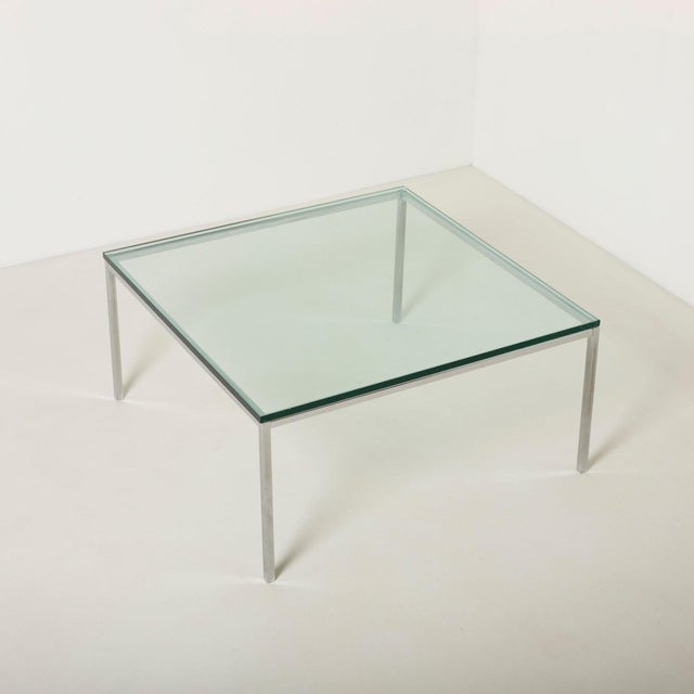 Metal Modernist Chrome and Tempered Glass Coffee Table, Germany, 1980s For Sale - Image 7 of 7