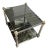 Mid-Century Modern Modern Chrome Brass & Tiered Glass End Tables Manner of Mastercraft For Sale - Image 3 of 13