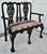 Vintage Carved Chippendale Style Bench in a Black Finish For Sale - Image 12 of 13