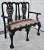 Vintage Chippendale Style Bench Settee Carved Fretwork Black Two Seater Chair For Sale - Image 12 of 13