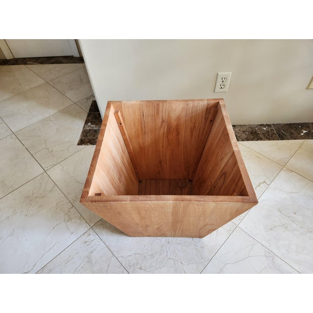 Mid-Century Modern Striking Rustic Pyramid Wooden Chest - Versatile Modern Accent For Sale - Image 3 of 10