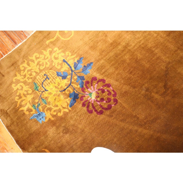 Textile Zabihi Collection Chinese Art Deco Room Rug - 9' x 11'6" For Sale - Image 7 of 12