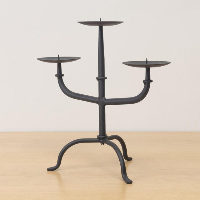 1950s 1950s French Iron Candelabra For Sale - Image 5 of 8