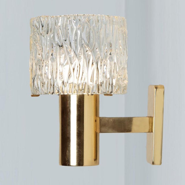 Vintage Glass Torch Wall Sconces by Fagerlund for Orrefors, 1960s, Set of 2 For Sale - Image 9 of 18