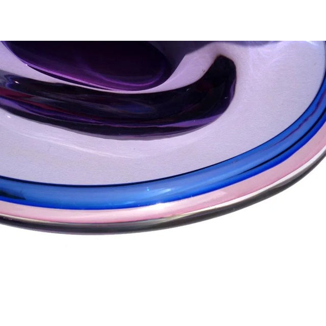1950s Purple, Blue and Pink Summerso Murano Glass Vase by Flavio Poli for Seguso, 1950s For Sale - Image 5 of 6