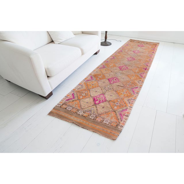 Textile 1960s Anatolian Oushak Hallway Runner For Sale - Image 7 of 10