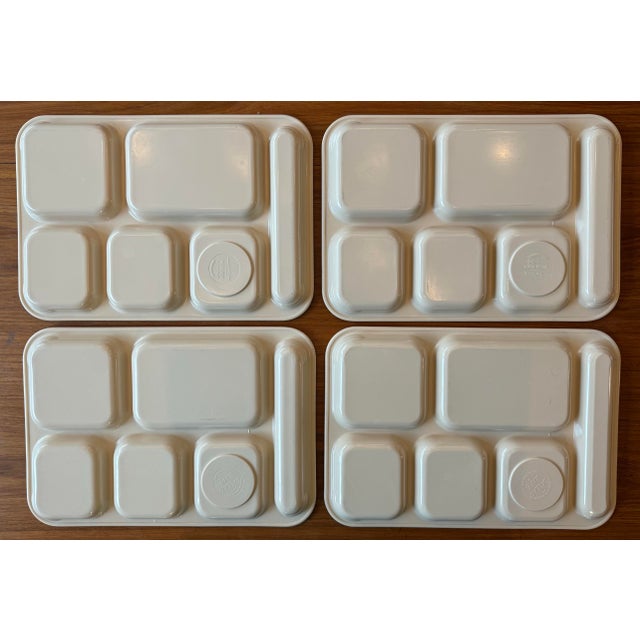 Set of 4 Dallas Ware Coral Pink Melamine Trays For Sale In Austin - Image 6 of 11