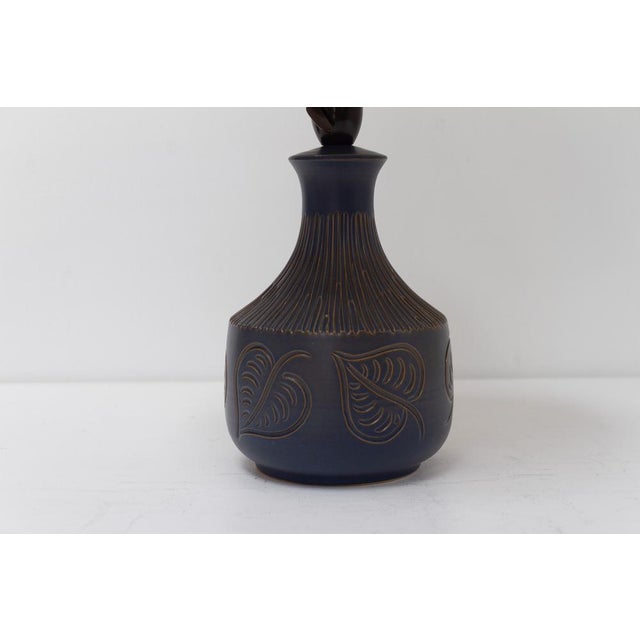 1960s Mid-Century Danish Ceramic Table Lamp by Bromølle Keramik, 1960s For Sale - Image 5 of 15