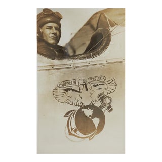 Early 20th Century Marine Corp Pilot Photograph For Sale
