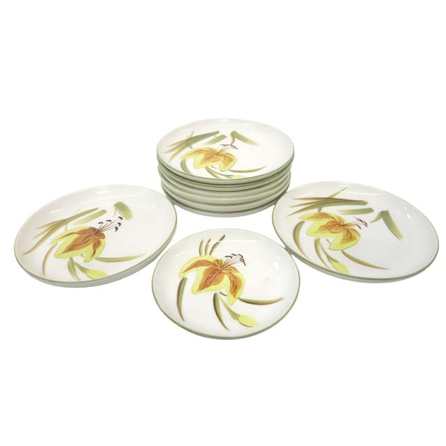 1950s Mid-Century Modern "Tiger Iris" & "Tiger Lily" China Dish Set by Winfield Pottery, Set of 43 For Sale - Image 9 of 15