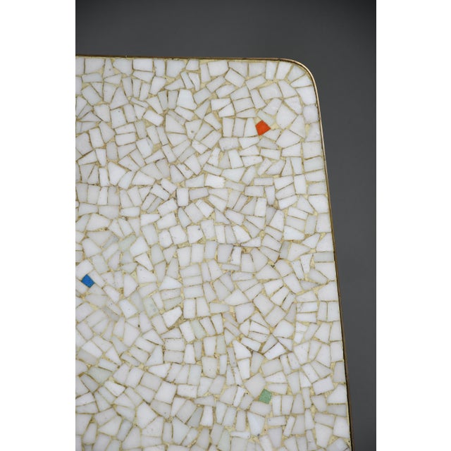 Mid-Century Brass and Glass Mosaïc Coffee Table by Berthold Müller, 1955 For Sale - Image 4 of 18