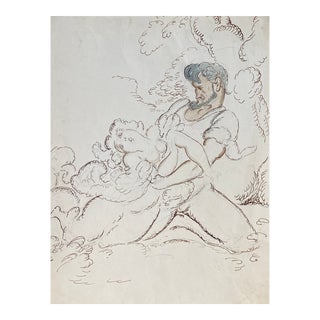 Harold Hope Read Amorous Couple English Watercolor For Sale