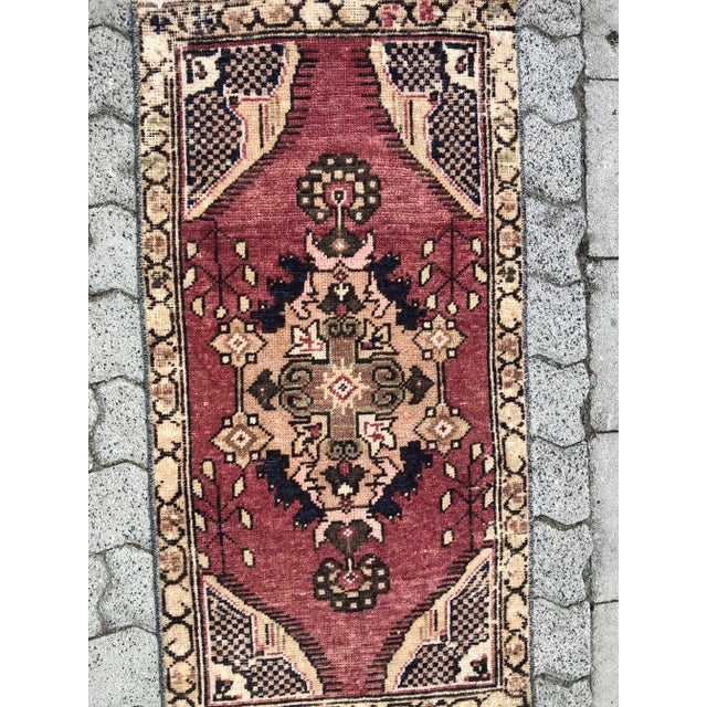 Vintage Wool Area Rug For Sale - Image 4 of 6