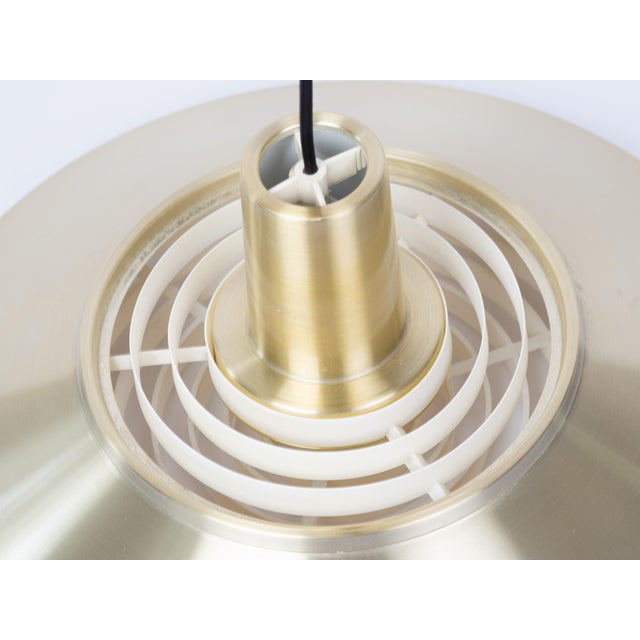 Metal Vintage Danish Navy Pendant Lamp for Nordisk Solar, 1960s For Sale - Image 7 of 13