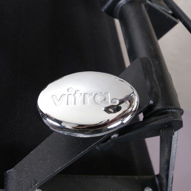 Desk Chair Model EA118 in Chrome Base with Black Hopsack Upholstery and Aluminium Armrests by Charles & Ray Eames for Vitra, Germany, 2000s For Sale - Image 15 of 16