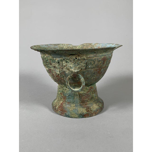 Verdigris Archaic Bronze Vase, Western Zhou Dynasty (1100-771 BC), China Archaeology For Sale - Image 8 of 12