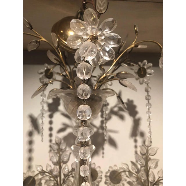 Exceptional 1940's XL Hollywood Regency Cut Crystal Garden Chandelier - Hand Crafted Attrib. Maison Bagues For Sale In Miami - Image 6 of 13