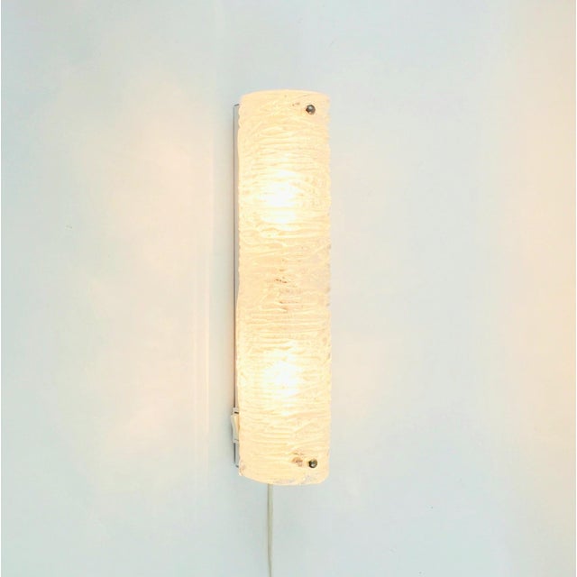 Mid-Century Modern Mid-Century Modern Tubular Murano Glass Wall Lamp from Hillebrand, Germany, 1970s For Sale - Image 3 of 8