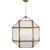 Suzanne Kasler for Visual Comfort Signature Morris Medium Lantern in Gilded Iron with Frosted Glass For Sale