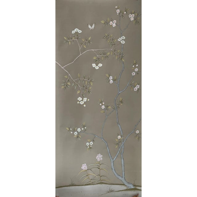 Chinoiserie Wallpapers Hand Painted Artwork Mural Panel - 6 Panels For Sale - Image 4 of 12